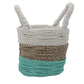 Seagrass Basket Set - Green / Natural / White - Luna Panther