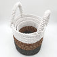Seagrass Basket Set - Grey / Natural / White - Luna Panther