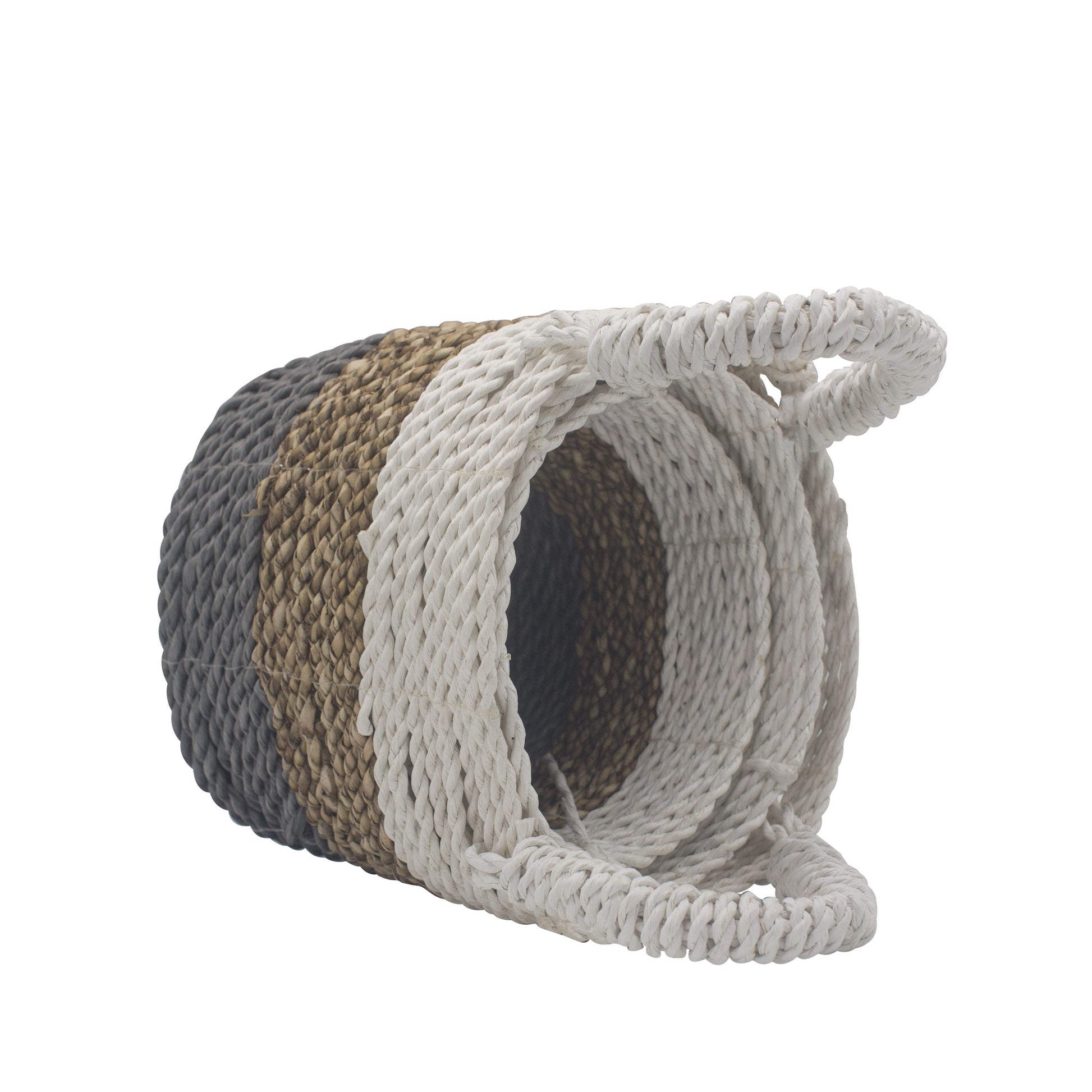 Seagrass Basket Set - Grey / Natural / White - Luna Panther