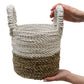 Seagrass Basket Set - Grey / Natural / White - Luna Panther