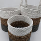 Seagrass Basket Set - Grey / Natural / White - Luna Panther