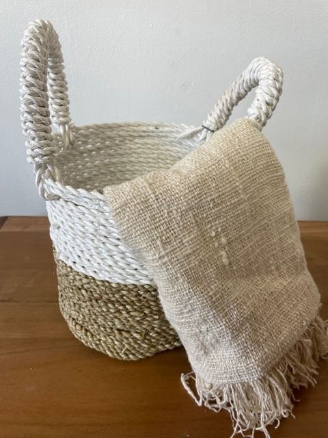 Seagrass Basket Set - Natural White - Luna Panther