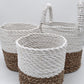 Seagrass Basket Set - Natural White - Luna Panther