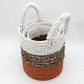 Seagrass Basket Set - Orange / Natural / White - Luna Panther