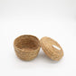 Seagrass & Cotton Round Baskets with Lids - Natural - Set of 3 - Luna Panther