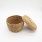 Seagrass & Cotton Round Baskets with Lids - Natural - Set of 3 - Luna Panther