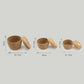 Seagrass & Cotton Round Baskets with Lids - Natural - Set of 3 - Luna Panther