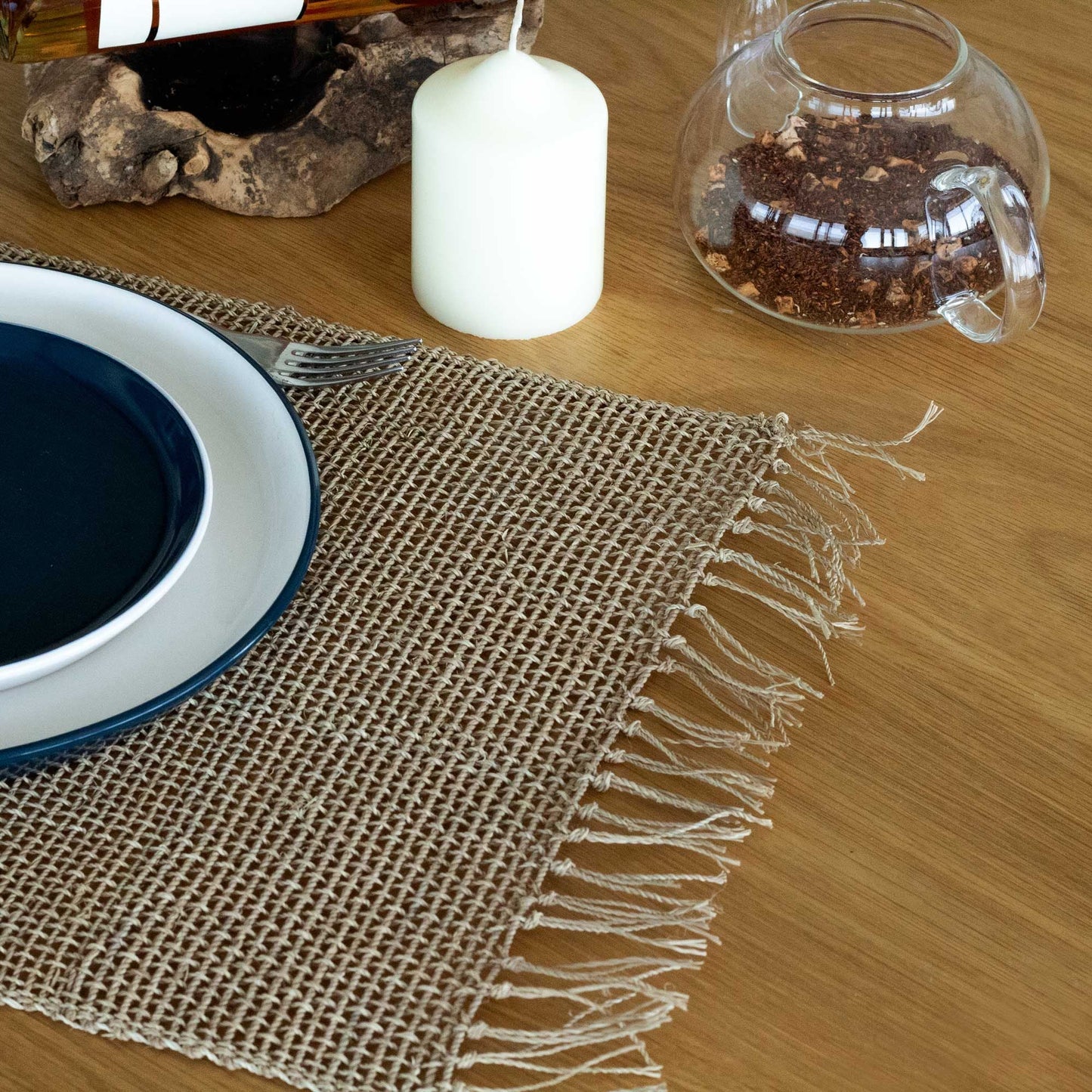 Seagrass Fringe Natural Placemat - Natural - Luna Panther