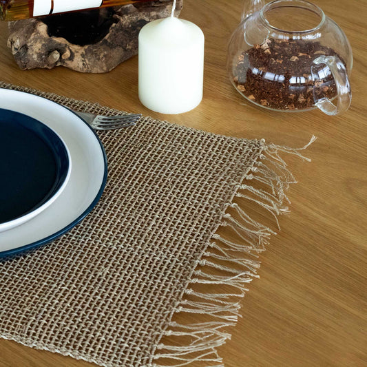 Seagrass Fringe Natural Placemat - Natural - Luna Panther