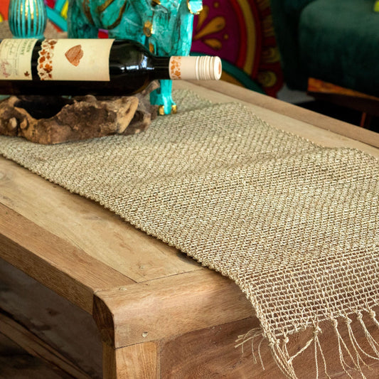 Seagrass Fringe Natural Table Runner - 150cm - Luna Panther