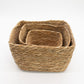 Seagrass Square Baskets - Natural - Set of 3 - Luna Panther