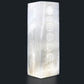 Polished Selenite Block Lamp 25Cm Chakra Lamp featuring satin white sheen and fibrous texture - Luna Panther