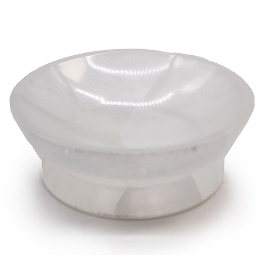 Polished Selenite Ritual Bowl - 13cm featuring satin white sheen and fibrous texture - Luna Panther