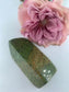 Polished Serpentine Freeform 160 Grams featuring mossy green tone with natural veining - Luna Panther