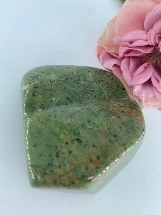 Polished Serpentine Freeform 253 Grams featuring mossy green tone with natural veining - Luna Panther alternate view