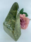 Polished Serpentine Freeform 467 Grams featuring mossy green tone with natural veining - Luna Panther