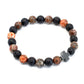 Set of 2 Gemstones Friendship Bracelets - Eternity - Leopard Skin Jasper & Lava Stone - Luna Panther