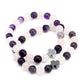 Set of 2 Gemstones Friendship Bracelets - Love - Amethyst & Rose Quartz - Luna Panther