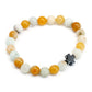 Set of 2 Gemstones Friendship Bracelets - Loyalty - Amazonite & Yellow Jasper - Luna Panther