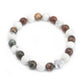 Set of 2 Gemstones Friendship Bracelets - Peace - Picasso Jasper & White Howlite - Luna Panther