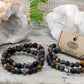 Set of 2 Gemstones Friendship Bracelets - Power - Tiger Eye & Black Stone - Luna Panther