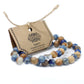 Set of 2 Gemstones Friendship Bracelets - Protection - Dalmatian Jasper & Yellow Agate - Luna Panther