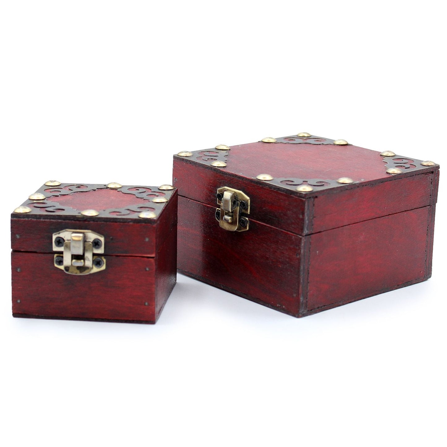 Set of 2 Gothic Square Boxes - Luna Panther
