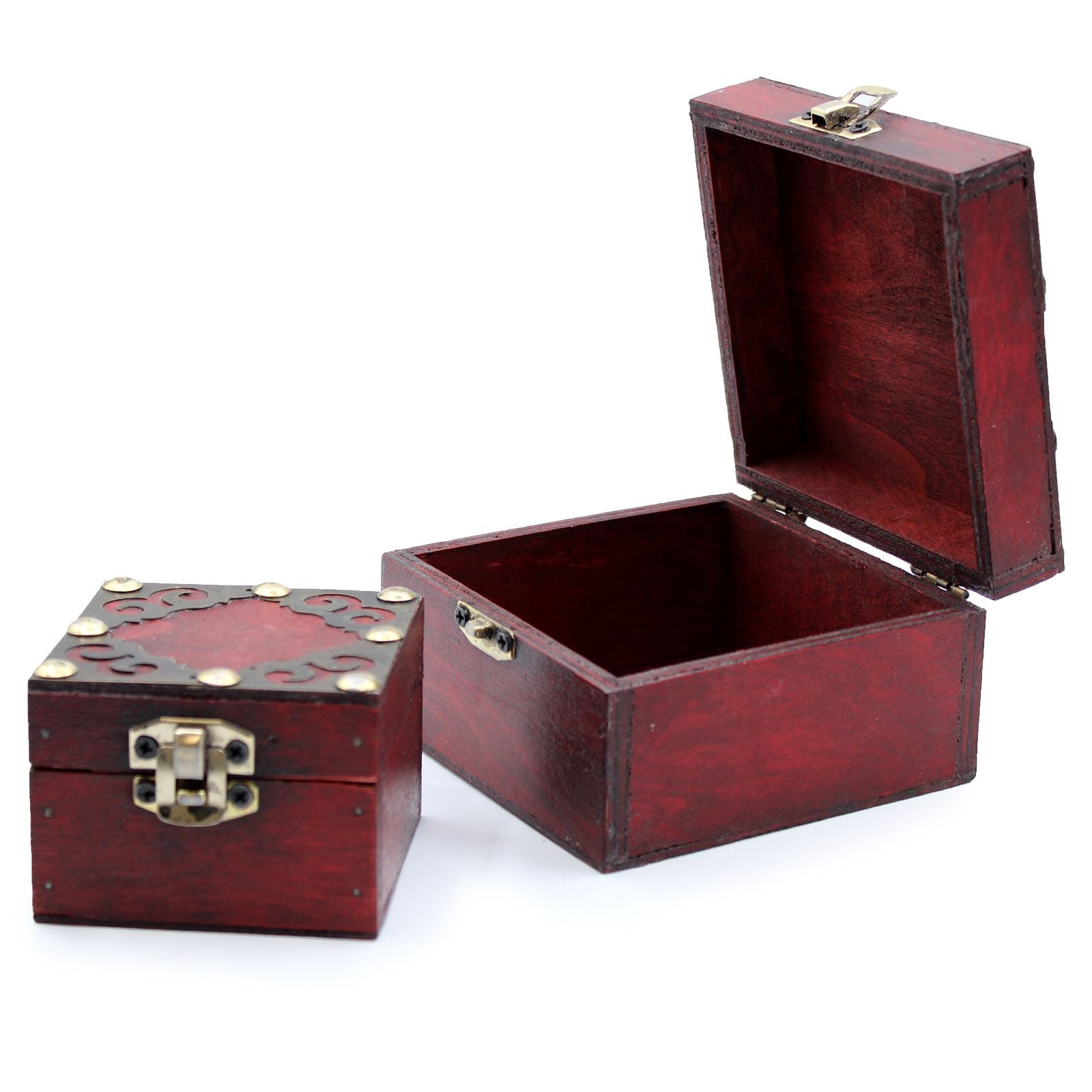 Set of 2 Gothic Square Boxes - Luna Panther