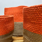 Set of 3 Cotton Rope Storage Baskets - Orange - Luna Panther
