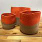 Set of 3 Cotton Rope Storage Baskets - Orange - Luna Panther