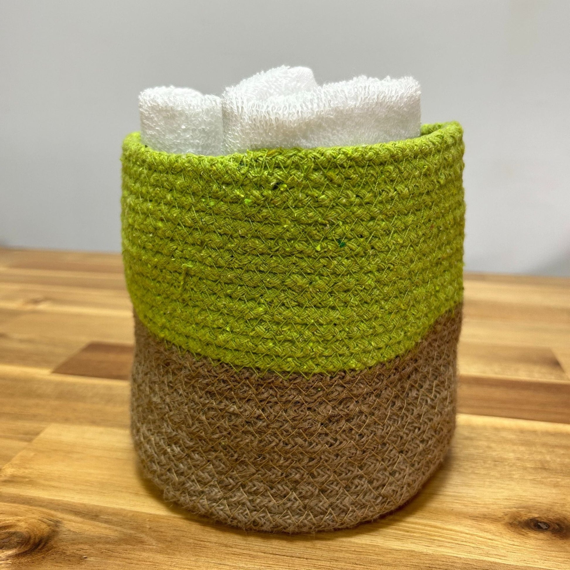 Set of 3 Cotton Rope Storage Baskets - Pistachio - Luna Panther