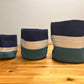 Set of 3 Evil Eye Jute Rope Baskets - Luna Panther
