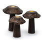 Set of 3 Flat Incense Cone Mushrooms (13cm, 12cm, 11cm) - Luna Panther