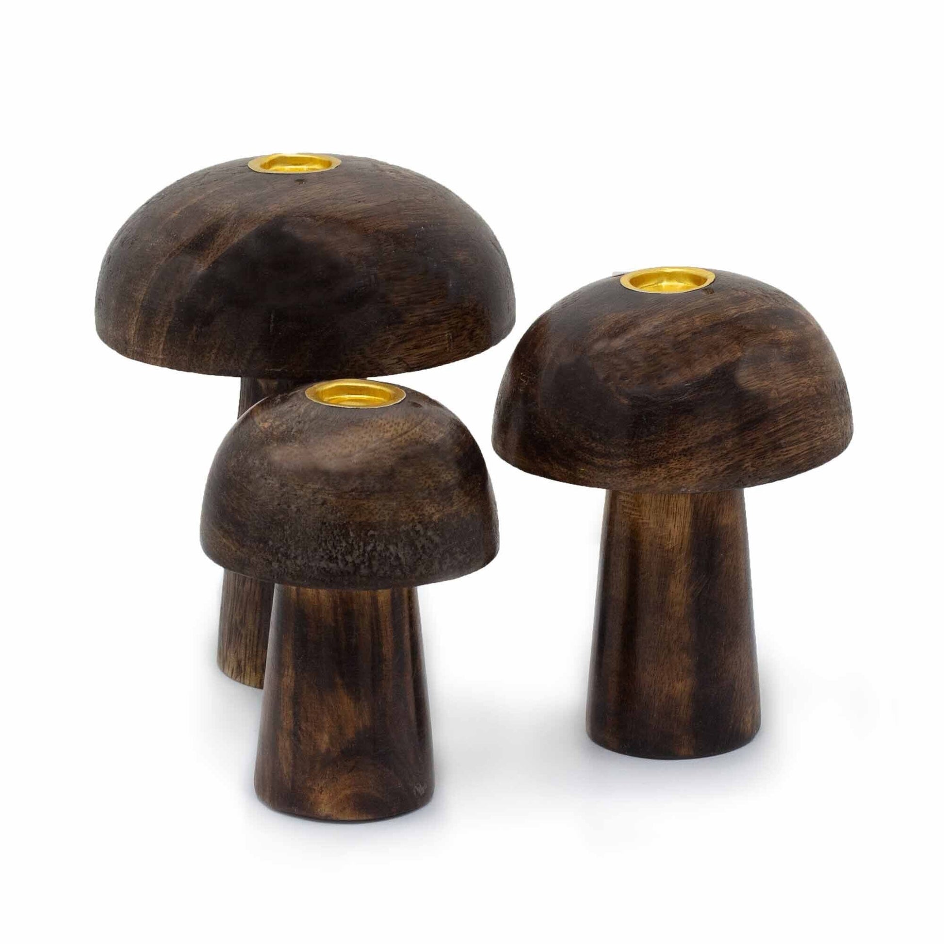 Set of 3 Incense Cone Mushrooms (10cm, 9cm, 8cm) - Luna Panther