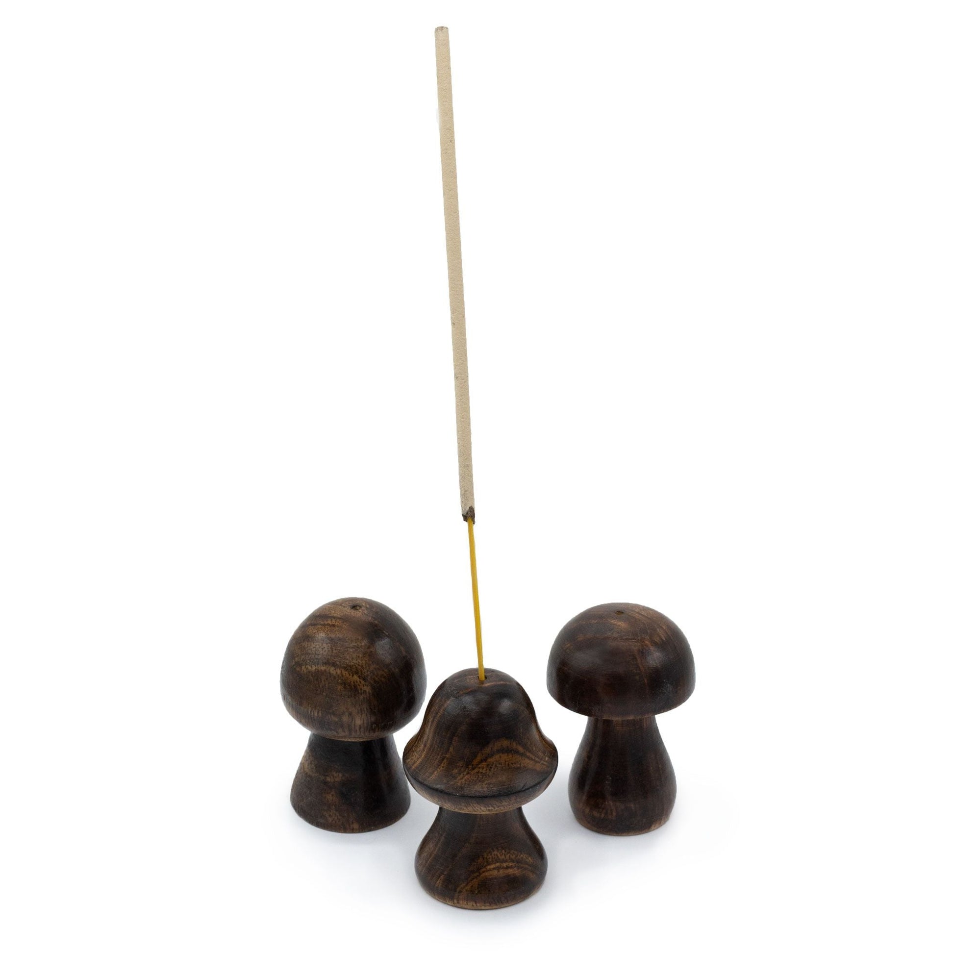 Set of 3 Mini Incense Mushrooms (8cm, 7cm, 6.5cm) - Luna Panther