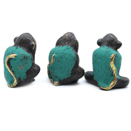 Set of 3 - See No Evil etc - Monkeys - Luna Panther alternate view
