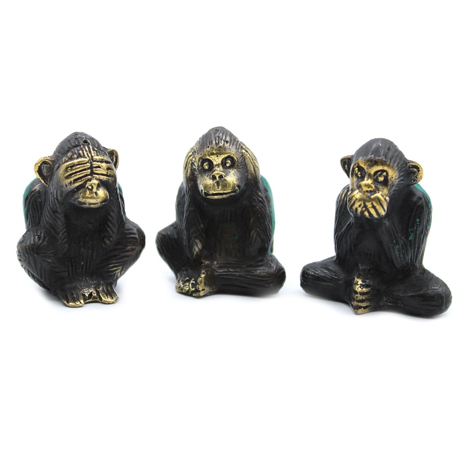 Set of 3 - See No Evil etc - Monkeys - Luna Panther