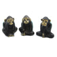 Set of 3 - See No Evil etc - Monkeys - Luna Panther