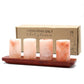 Set of 4 Himalayan Salt Shot Glasses & Wood Serving Stand - Luna Panther