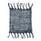 Set of 4 Seagrass Fringe Natural Coasters - Charcoal - Luna Panther