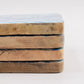 Set of 4 Square Coasters - Blue Stripes - Luna Panther