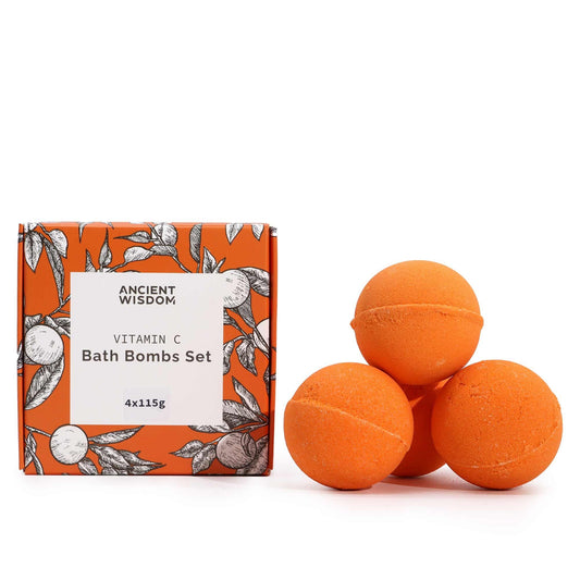 Set of 4 Vitamin C Bath Bombs – Aromatherapy Quartet - Luna Panther alternate view