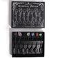 Set of 7 Dark Silver Gemstone Crystal Witch Spoons - Luna Panther