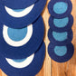 Set of Evil Eye Jute Rope Coasters & Mats (4 of each) - Luna Panther