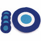 Set of Evil Eye Jute Rope Coasters & Mats (4 of each) - Luna Panther