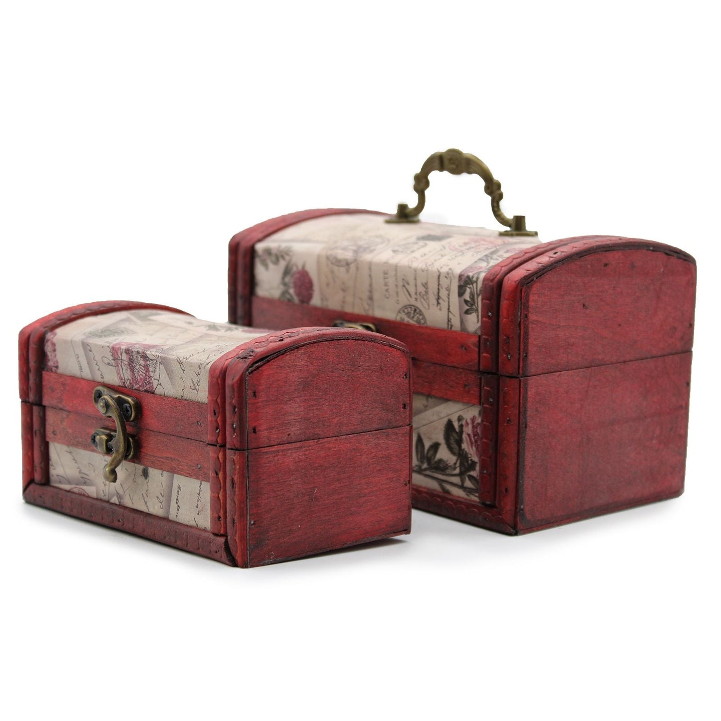 Sets of 2 Colonial Boxes - Rose Design - Luna Panther