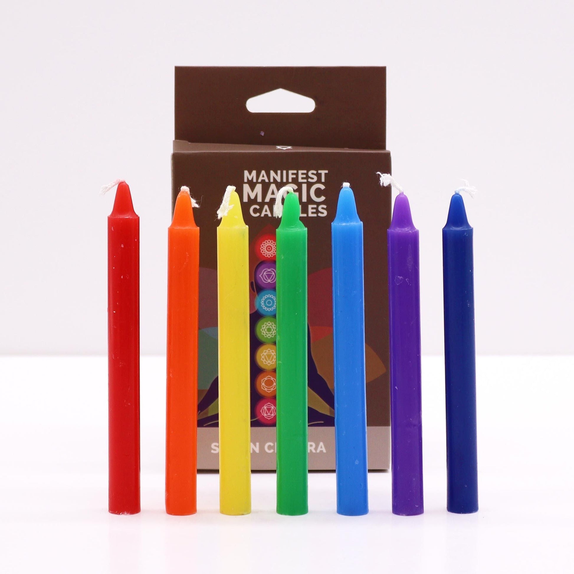 Seven Chakra Manifest Magic Candles (pack of 7) - Luna Panther