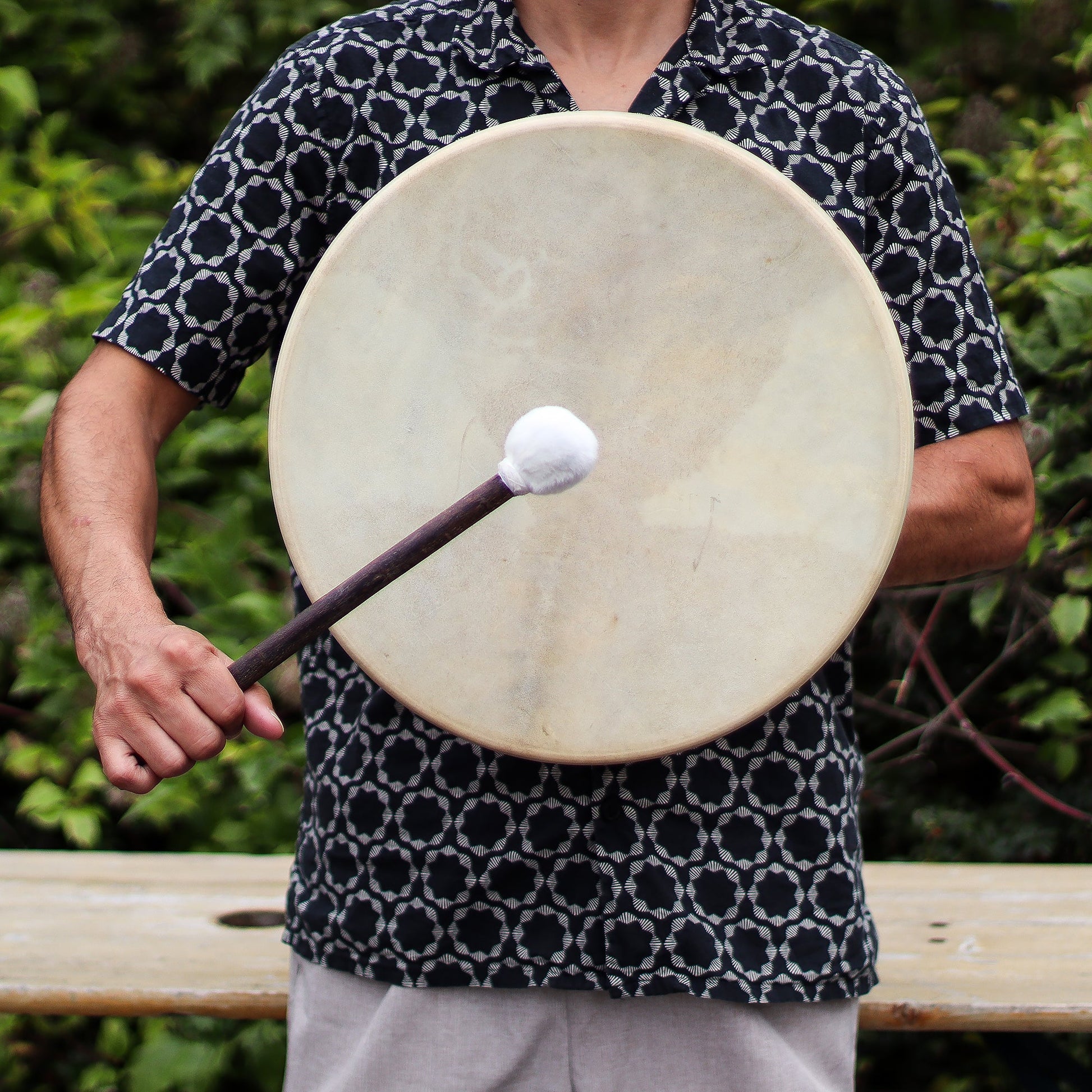 Spirit of the Dragon Shaman Drum & Stick - Tunable 40cm detail view 2 at Luna Panther