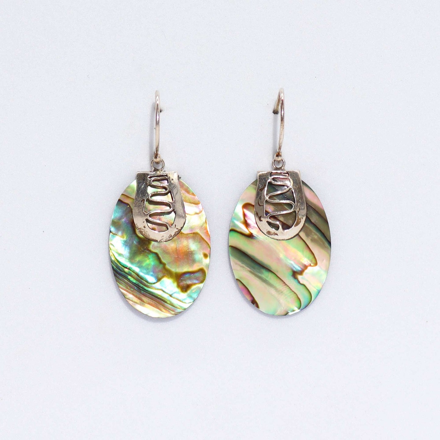 Shell & Silver Earrings - Abalone - Luna Panther