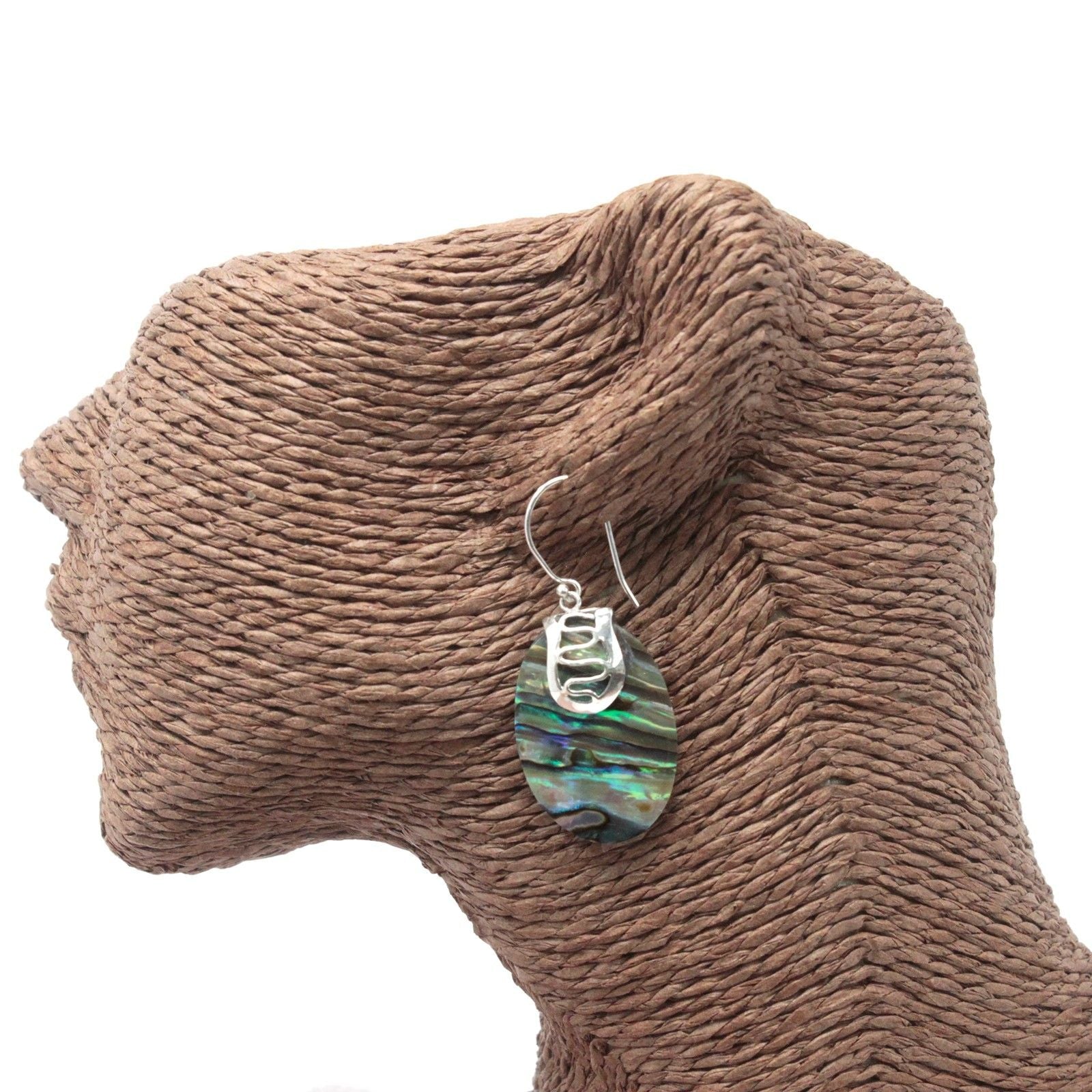 Shell & Silver Earrings - Abalone - Luna Panther